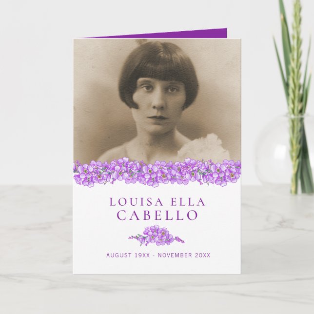 Lila av  för begravningsprogram program (Framsida)