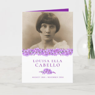 Lila av för begravningsprogram program