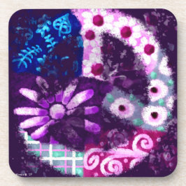 Lila av Fredstecken för Blommigt av vimAbstrakt Po Underlägg