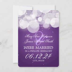 Lila av giftermål Elopement Glow & Gnistra Meddelande