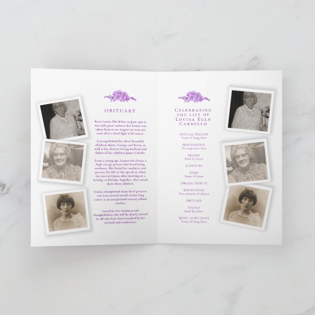 Lila av -glömde-mig-inte-foto program (Inuti)
