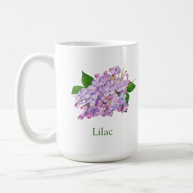 lila av kalkblomma kaffemugg (Vänster)