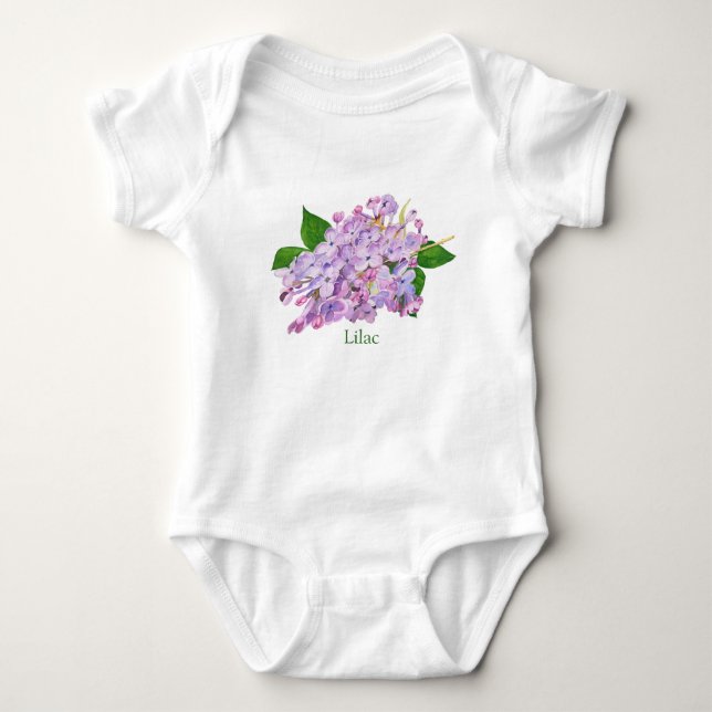 lila av kalkblomma, vattenfärg T-Shirt (Framsida)