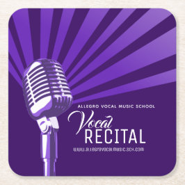 Lila av klassisk mikrofonmusik i röstskäl underlägg papper kvadrat