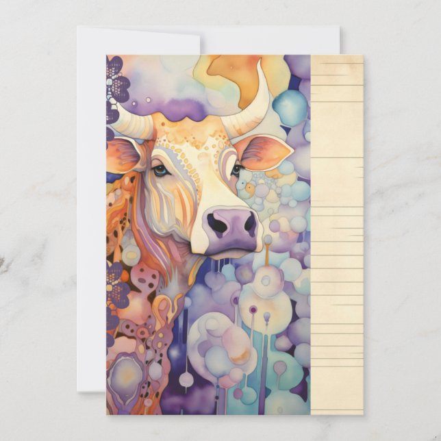 Lila av kor från Farm bröllop Inbjudningar (Framsida)