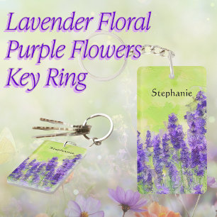 Lila av Lavender Watercolor Blommigt Gult Art
