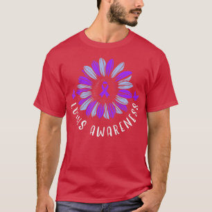Lila av Lupus medvetandegrad Ribbon SLE Autoimmunt T Shirt