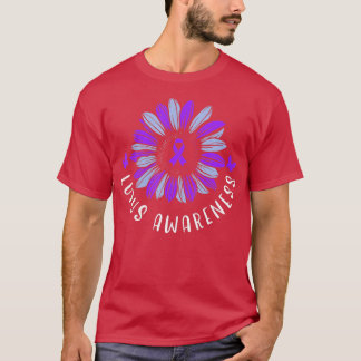Lila av Lupus medvetandegrad Ribbon SLE Autoimmunt T Shirt