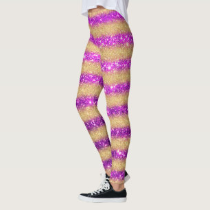 Lila av lyxdjur Popular Gift Guld Glitter Leggings