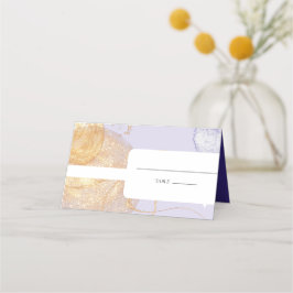 Lila av lyxvaror och Golden Abstrakt Bröllop Placeringskort