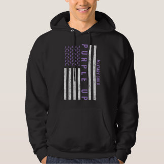 Lila av medvetenhet om militära barnbarn i månaden hoodie