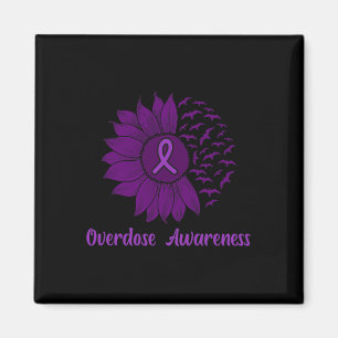 Lila av medvetenhet om solrosblommor magnet