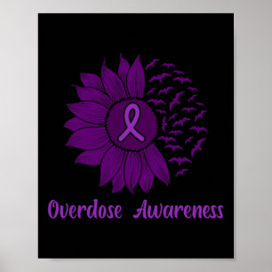 Lila av medvetenhet om solrosblommor poster