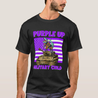 Lila av militära barn under militärmånaden TR T Shirt