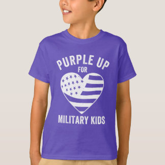 Lila av militära barnbarns medvetenhet om militära t shirt