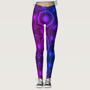 Lila av modern geometrisk konst leggings