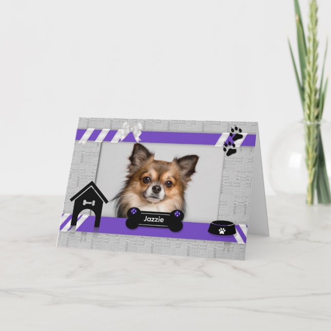 Lila av Mors dag-fotokort från Hund Kort (Framsida)