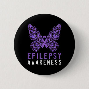 Lila av Myterfly Epilepsy Awareness Month Ribbon S Knapp