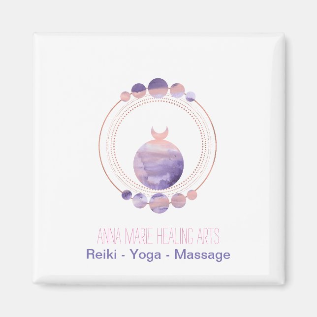 Lila av nya åldern Ro Guld Rosa  Helig Magnet (Framsidan)