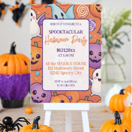 Lila av Orangen Halloween fest Inbjudningar