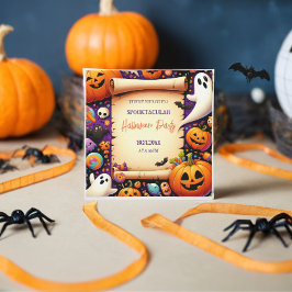 Lila av Orangen Halloween fest Inbjudningar