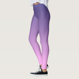 lila av övertoningsomber till rosa leggins leggings