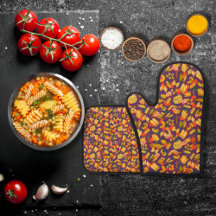 Lila av pastaprodukter och grönsaker