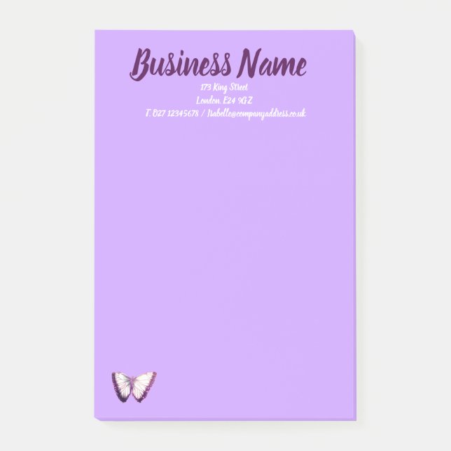 Lila av personlig för Business Marknadsföring-arti Post-it Block (Framsida)
