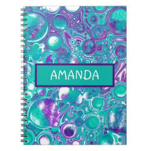 Lila av personlig och konst av testämne anteckningsbok