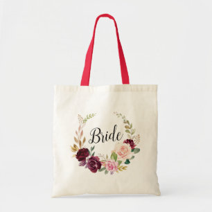 lila av plommon och persikobrid Tote Bag Tygkasse