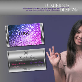 Lila av Rosa av av lyxSilver Gnistra Glitter och Visitkort