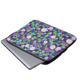 Lila av rosa av för barn av grönt i av grodkonst laptop fodral