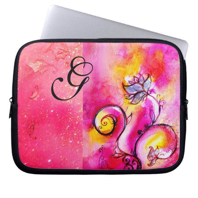 LILA AV rosa AV gult FÖR SITTFLÖDEN Laptop Sleeve (Framsidan)