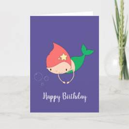 lila av Sjöjungfru av  av illusima Cotton Candy Mö Kort