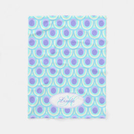 Lila av skalfjädrar oval mönster, filt