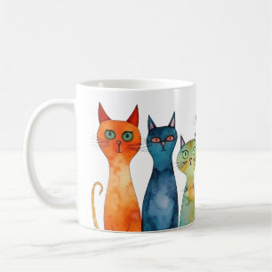 Lila av skalvattensfärgat av vit Orange Kaffemugg
