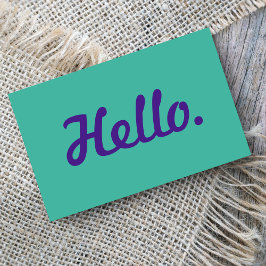 Lila av snyggt Hej Typography-skript Avslappnad Visitkort