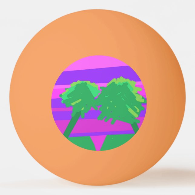 Lila av solnedgång i Rosans Grönt Pingisboll (Framsidan)