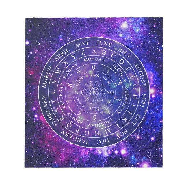 Lila av spelrum för pendelskort för diagramspridni anteckningsblock (Framsida)