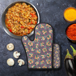 Lila av svampar och bladmöbler