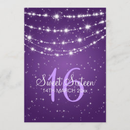 Lila av Sweet sixteen i mousserande kedjan Inbjudningar