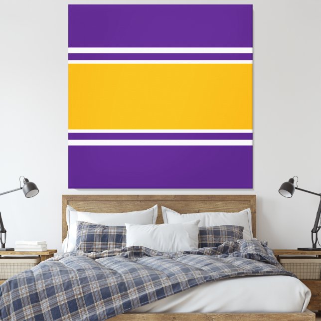 Lila av Tävla för Royal i Orange, Rand Canvastryck (Insitu (sovrum))