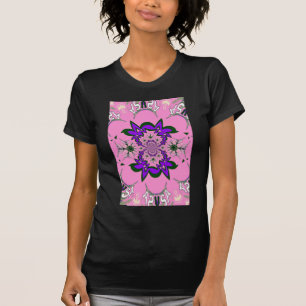 Lila av vacker Rosa i Baby Blommigt Shade Motif Ar T-shirt