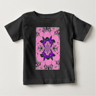 Lila av vacker Rosa i Baby Blommigt Shade Motif Ar Tee