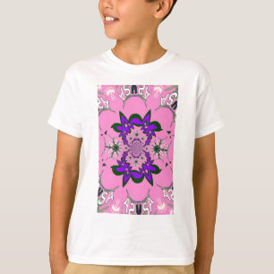 Lila av vacker Rosa i Baby Blommigt Shade Motif Ar Tee Shirt
