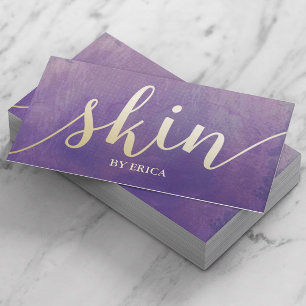 Lila av vattenfärgen i Elegant från Esthetician Visitkort