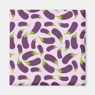 Lila av växtodling Vegetable Mönster Design Magnet