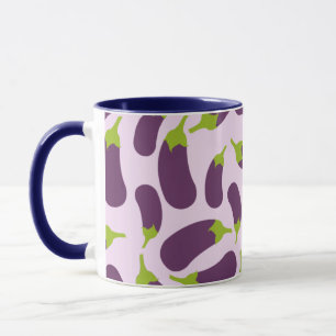 Lila av växtodling Vegetable Mönster Design Mugg