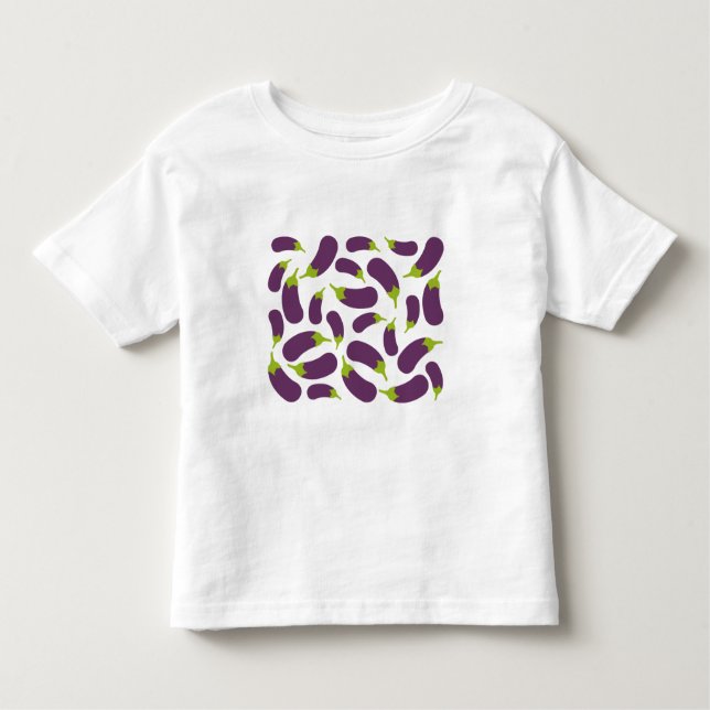 Lila av växtodling Vegetable Mönster Design T Shirt (Framsida)