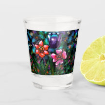 Lila av vitlök i Blommigt, blått Rosa Blommor